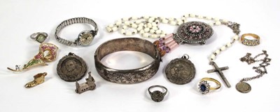 Lot 784 - A group of jewellery comprising a silver...