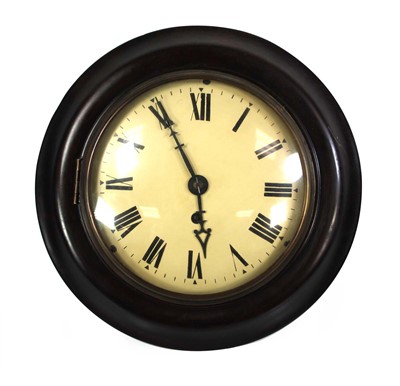 Lot 40 - A late 19th century fusee wall clock, the...