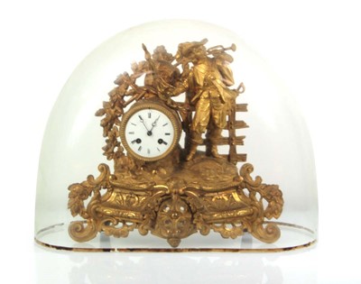 Lot 41 - A 19th century French mantle clock, the...