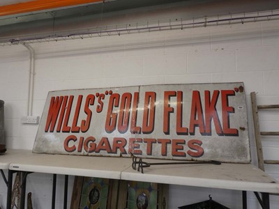 Lot Large enamelled advertising sign for Wills's...