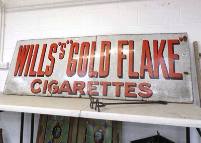 Lot Large enamelled advertising sign for Wills's...