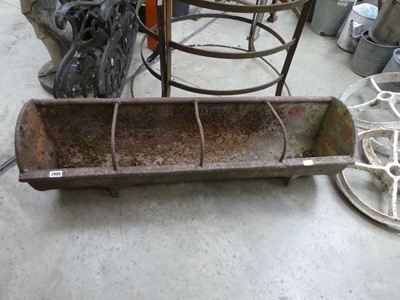 Lot Cast iron 4 section feeding trough