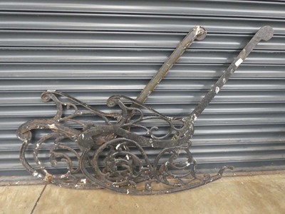 Lot Pair of black cast iron decorative rocking...