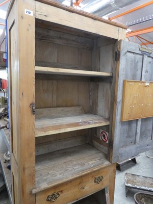 Lot Pine 2 door single drawer pantry cupboard