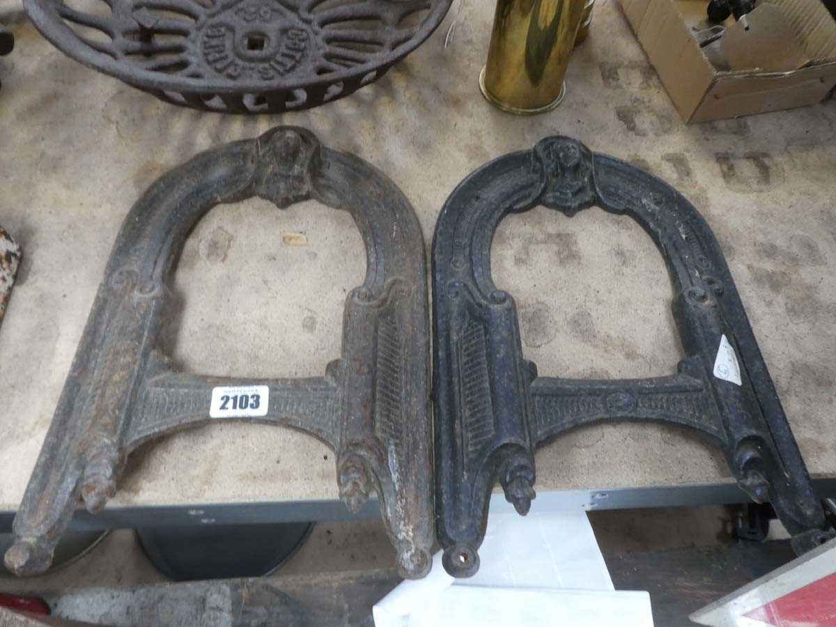 Lot Pair of Victorian cast iron boot scrapes