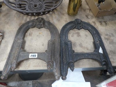 Lot Pair of Victorian cast iron boot scrapes