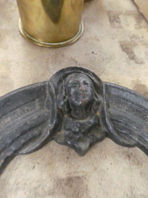 Lot Pair of Victorian cast iron boot scrapes