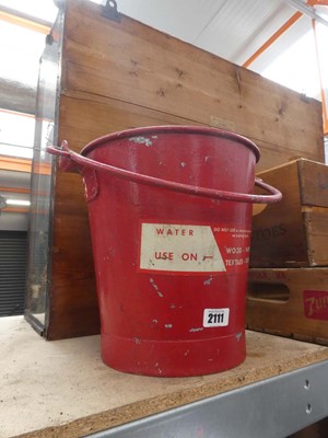 Lot Galvanised single handle fire bucket