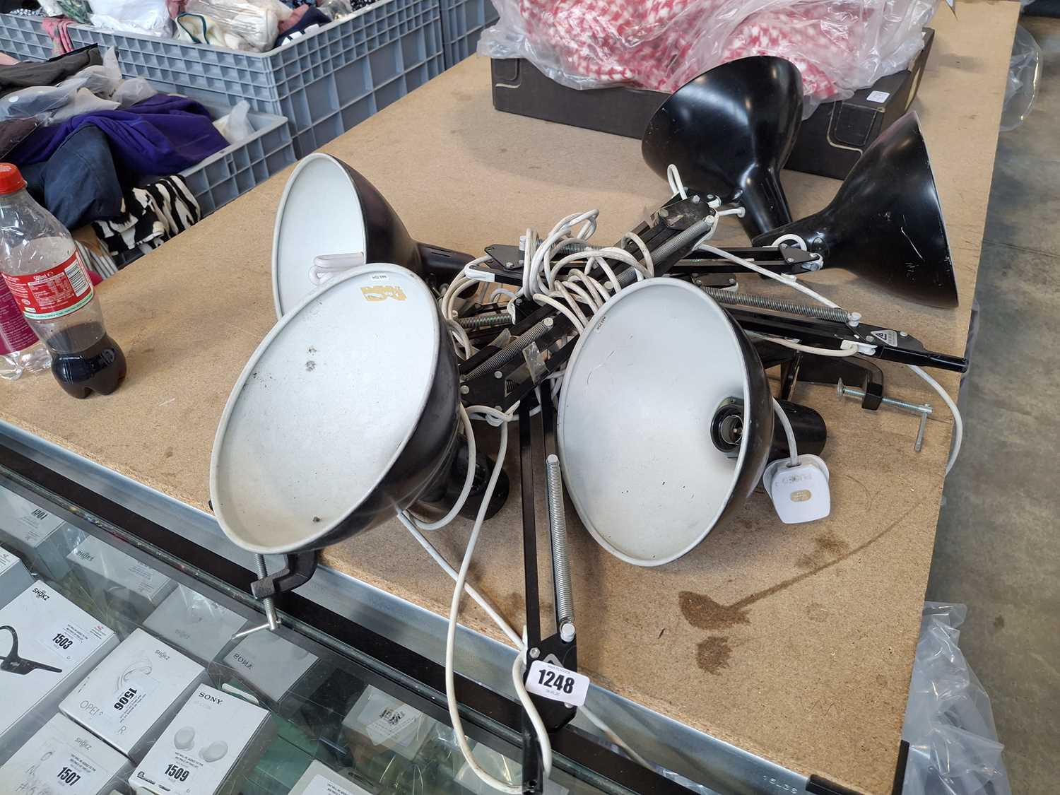 Lot 5 angle poise style lamps