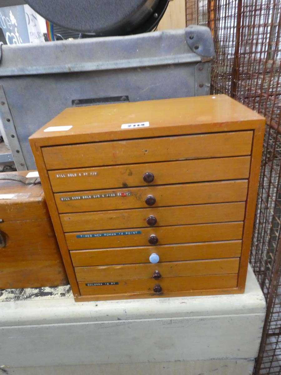 Lot Decorative wooden 8 drawer cabinet