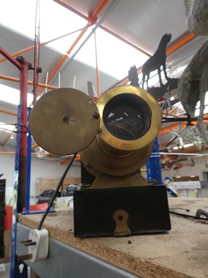 Lot Reconverted copper slide projector into an oil...