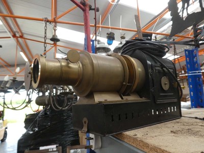 Lot Reconverted copper slide projector into an oil...