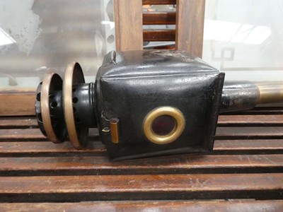 Lot Pair of brass railway carriage lanterns