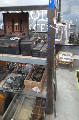 Lot 2144 - Wooden case containing vintage hand tools incl....