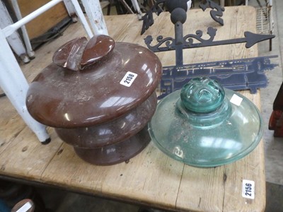 Lot Pair of chimney toppers