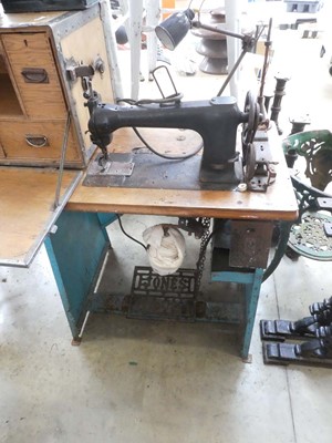 Lot Jones & Co. vintage industrial sewing machine...
