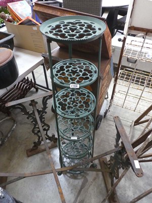 Lot Wrought iron 6 tier plant stand
