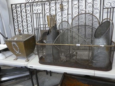 Lot Assorted mixed fire related items incl. brass...