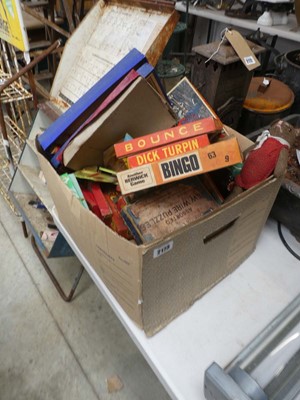 Lot Box containing vintage toy games and toys incl....