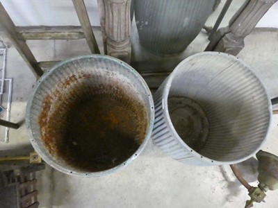 Lot Pair of galvanised dolly tubs