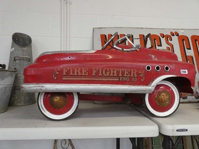 Lot Childrens metal pedal cart in the form of a...