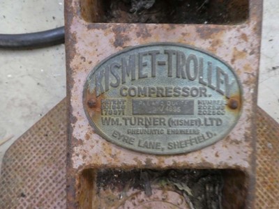 Lot Kismet-Trolley compressor by WM. Turner Ltd....