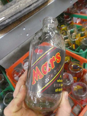 Lot 5 crates of vintage glass advertising milk...
