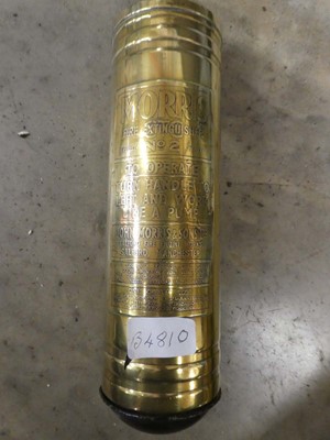 Lot 2 brass fire extinguishers incl. Pyrene trade...