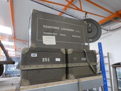 Lot 3 vintage laundry cases by Bedford Laundry Ltd....