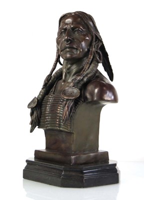 Lot 61 - A 20th century bronze bust modelled as a...