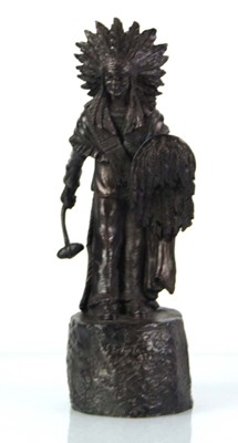 Lot 64 - A 20th century bronze figure modelled as a...