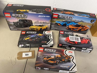 Lot 1804 - Bag of LEGO to contain LEGO Speed Champion...