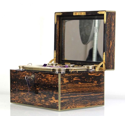 Lot 81 - A Victorian coromandel and brass bound...