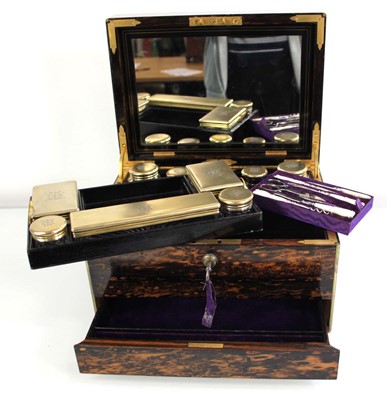 Lot 81 - A Victorian coromandel and brass bound...