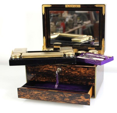 Lot 81 - A Victorian coromandel and brass bound...