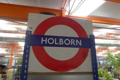 Lot 2221 - London Underground enamelled sign for Holborn