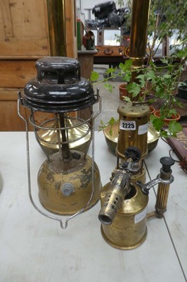 Lot 2225 - Brass miner's lamp by Lamp & Limelight Co.,...