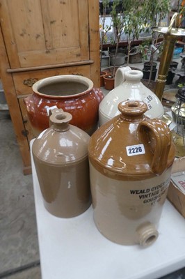 Lot 2226 - Ceramic cider flagon advertising Weald Cider...