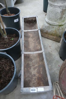 Lot 2235 - Galvanised 3 section feeding trough