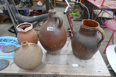 Lot 2240 - 4 various stoneware jugs