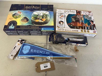 Lot 1834 - Small selection of Harry Potter items to...