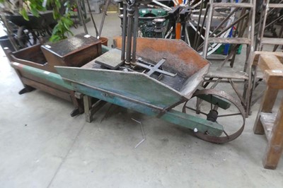 Lot 2252 - Wooden framed vintage hay barrow