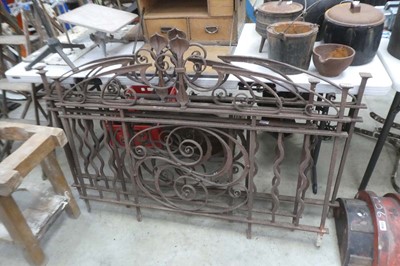 Lot 2255 - 3 decorative wrought iron railings
