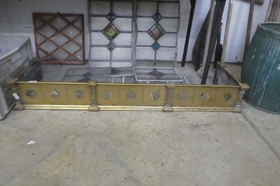 Lot 2266 - Brass fire fender