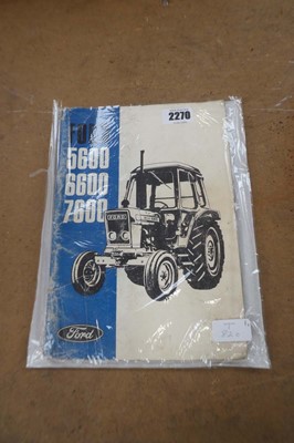 Lot 2270 - Ford 5600 6600 7600 tractor manual