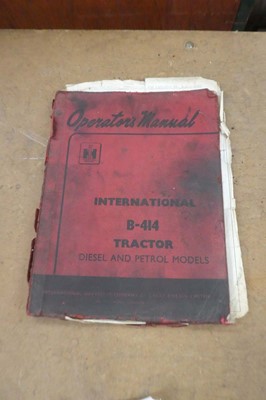 Lot 2272 - International B-414 tractor operator's manual...