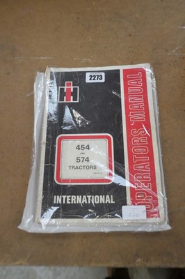 Lot 2273 - Operator's manual for 454 and 574...