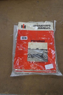 Lot 2278 - Selection of operator's manuals for...