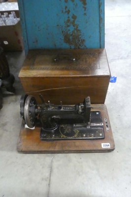 Lot 2284 - Cased manual sewing machine