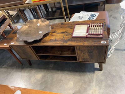 Lot 1154 - Fruitwood finish entertainment unit